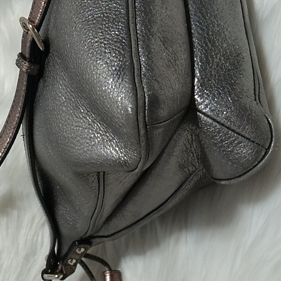 SALE! Kate Spade Oxidized Silver Metallic Tassels Crossbody & Matching Wallet - Picture 7 of 16